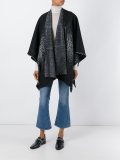 patch detail cape coat