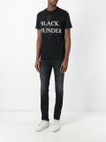 black thunder print T-shirt