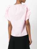 pleated trim blouse 
