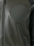 contrast zip up bomber jacket