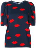 lips print blouse