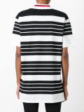 stripe patch polo shirt