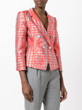 dogtooth patterned blazer
