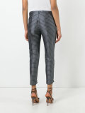 checked cropped trousers