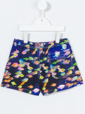 fish print swim shorts