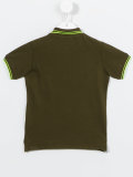 striped trim polo shirt
