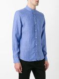 band collar shirt