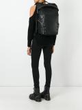 eyelet lace-up detail backpack