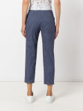 woven print cropped trousers