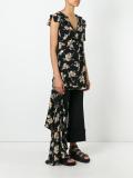 printed asymmetric blouse