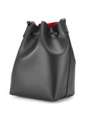 two-tone bucket shoulder bag