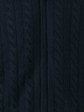 lined cable cardigan