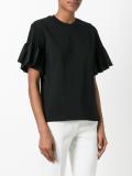 ruffle sleeve T-shirt