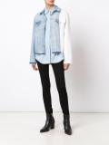 colour block denim jacket