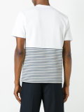 striped back print T-shirt