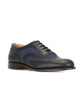 contrast panel derby shoes