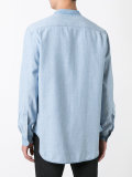 mandarin neck denim shirt