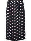 dot print pleated skirt 