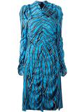 Trellis print midi dress