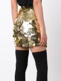 metallic sequined skirt