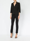 v-neck band collar shirt