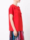 ruffled boxy blouse