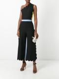 scalloped colour-block jumpsuit 