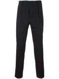 pleated detailing tapered trousers