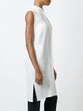 pleated sleeveless top