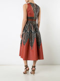 panelled zipped midi dress