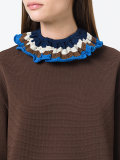 knitted ruffle necklace