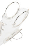 ring handle vinyl tote bag