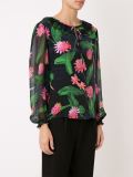long sleeve floral blouse