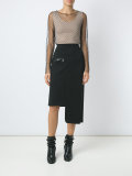sheer panel blouse