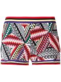 geometric knitted shorts