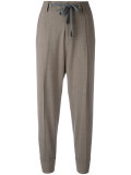 drop-crotch cropped trousers