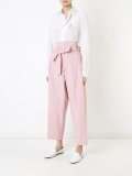 tied high waisted trousers 