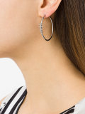 'Bone' diamond hoop earrings