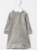 logo print textured dress