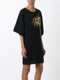 embroidered palm tree dress