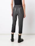 stripe detail cropped trousers