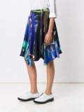 printed draped skirt