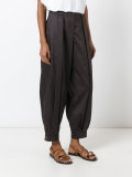 pleated loose-fit trousers