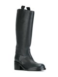 chunky heel knee high boots
