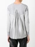 cupro insert striped cardigan