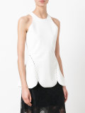 lace-up peplum top