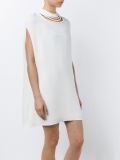 multi strand collar cape dress
