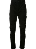 distressed panelled trousers 
