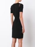 dislocated button fastening dress