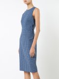 fitted checked dress